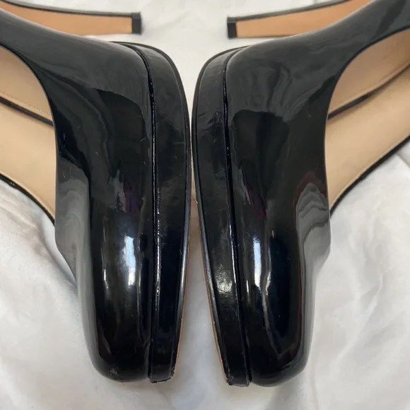 Women’s Nine West Black Patent Platform Stiletto High Heels. Size 8. - Picture 15 of 16